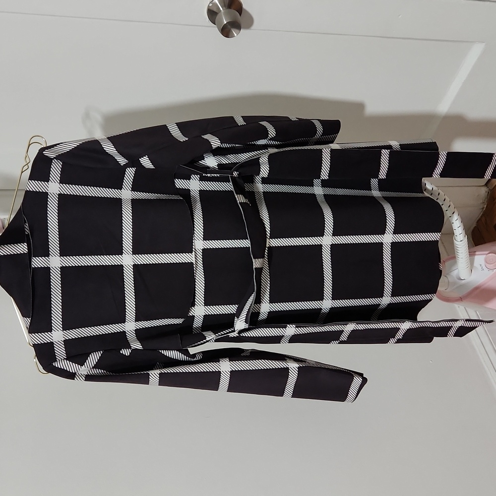Solitaire for Anthropologie Plaid Wrap Jacket (Size M) NWT - Picture 3 of 4